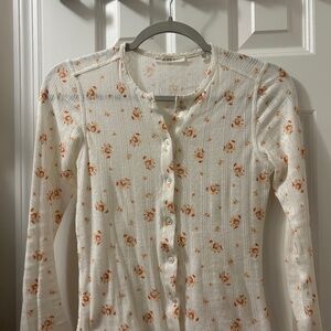 DÔEN Amelie Top in French Marigold organic cotton pointelle